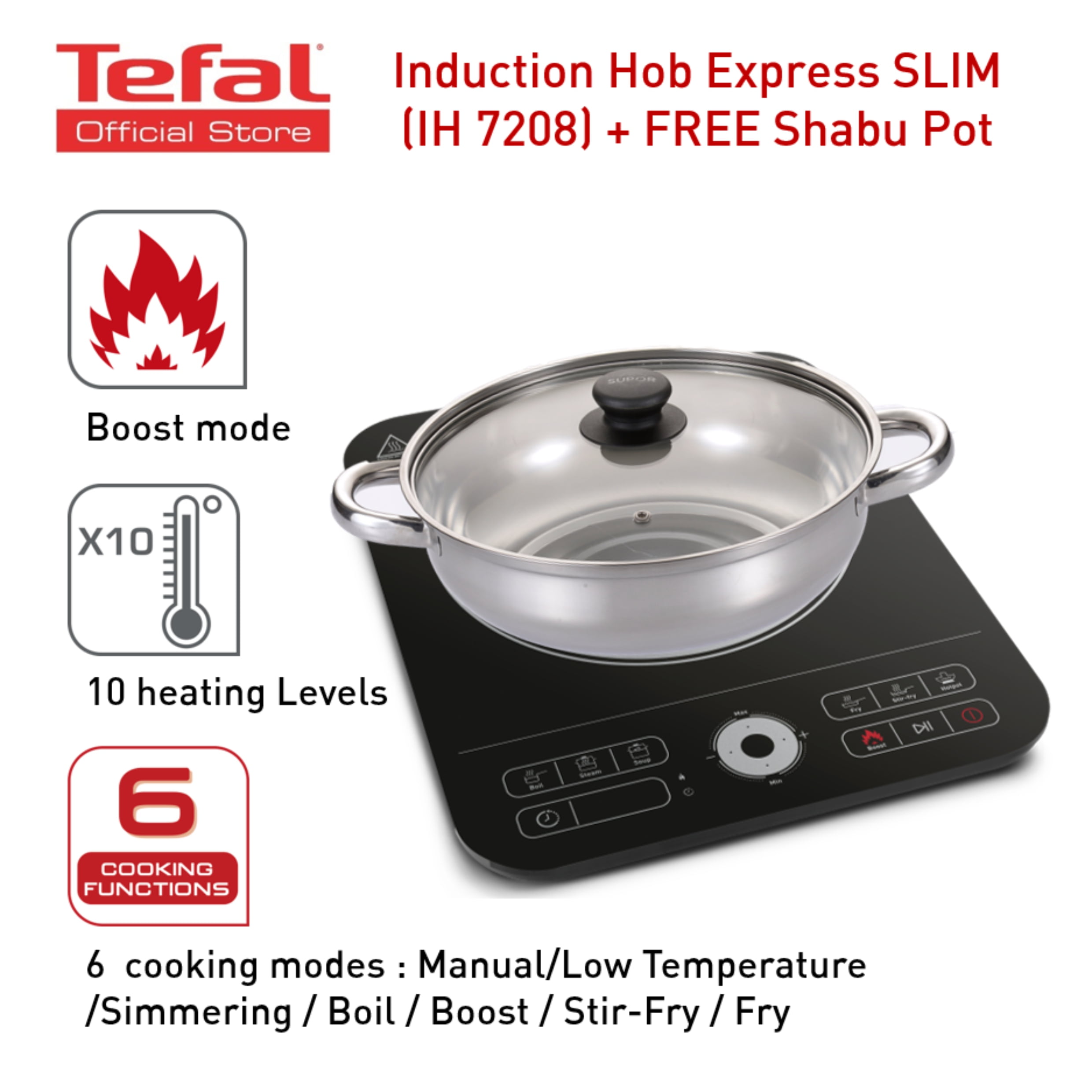 tefal handleless pans induction