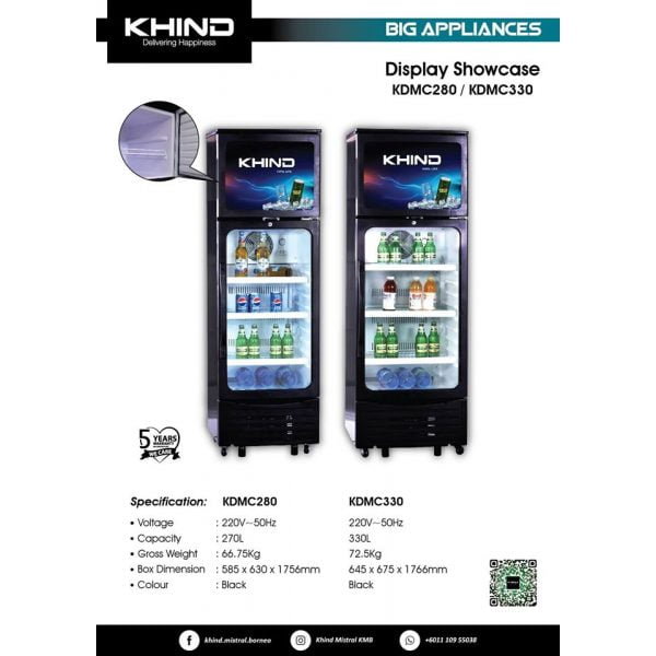 Khind 330L Display Showcase KDMC330