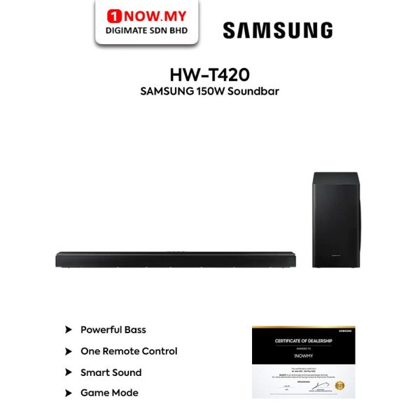 SAMSUNG 2.1Ch SoundBar HW-T420 | 150W Powerful bass