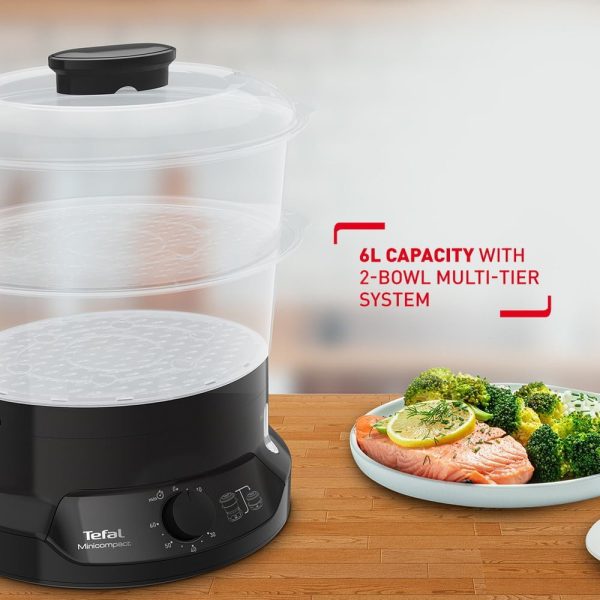 TEFAL 6L Minicompact Food Steamer VC139865 - Image 4