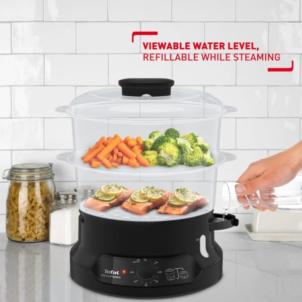 TEFAL 6L Minicompact Food Steamer VC139865 - Image 2