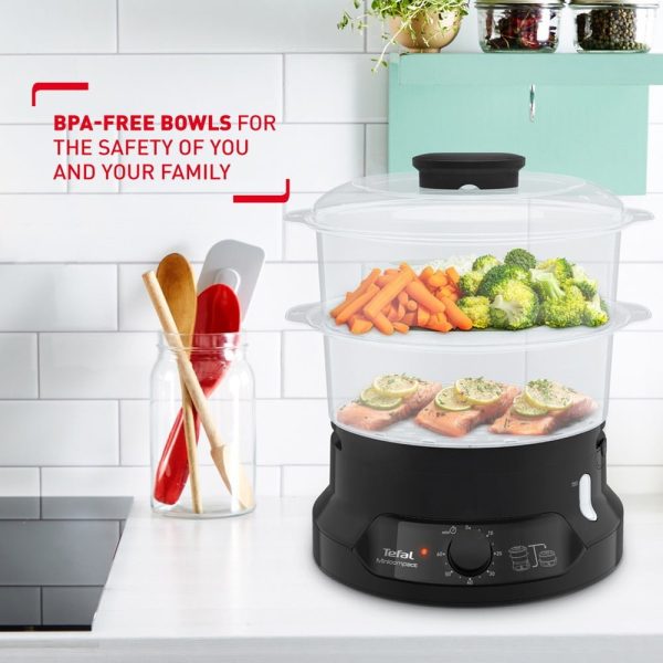 TEFAL 6L Minicompact Food Steamer VC139865 - Image 3
