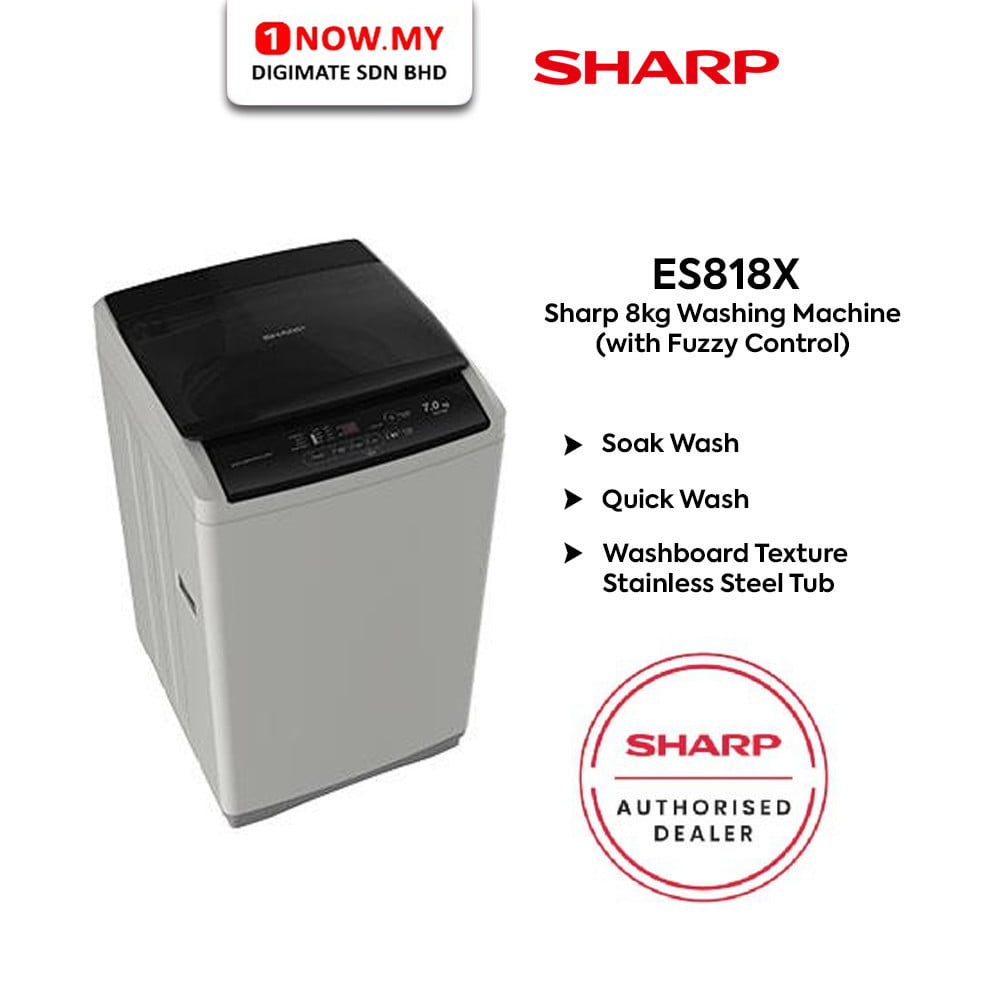 sharp 8kg washing machine es818x