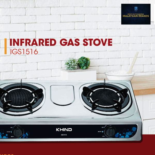 KHIND Double Infrared Gas Stove IGS1516 - Image 4