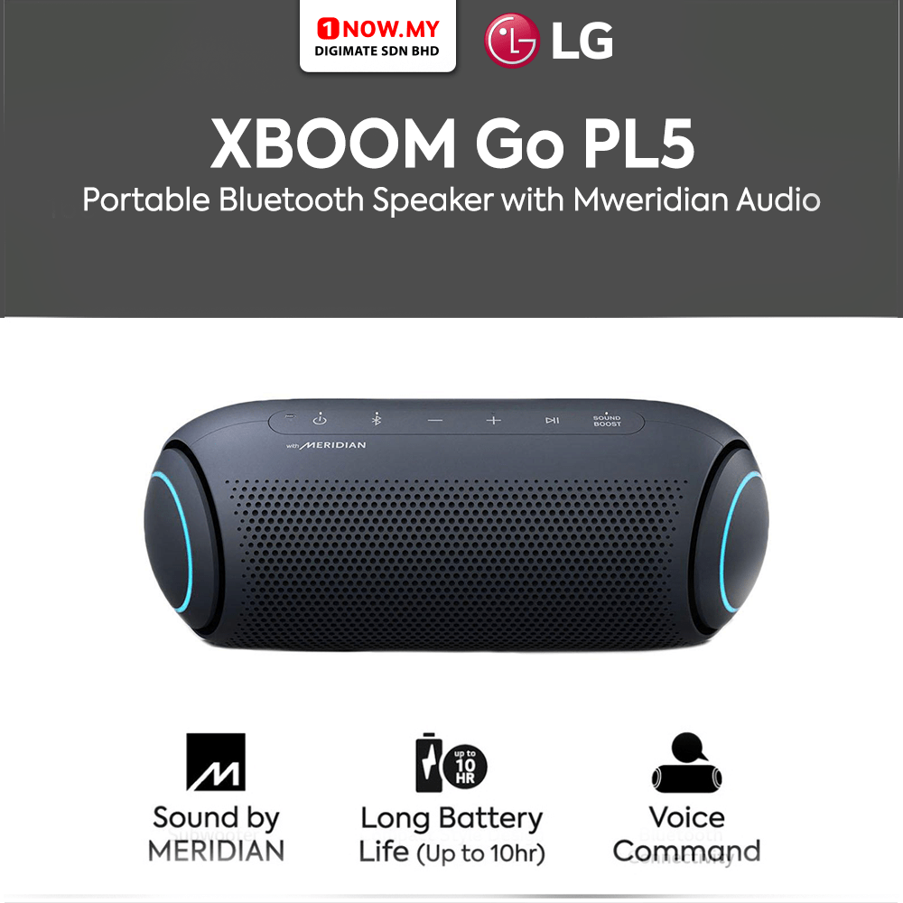 LG XBOOM Go PL5 | Meridian Technology 18 Hour Battery Life Multi