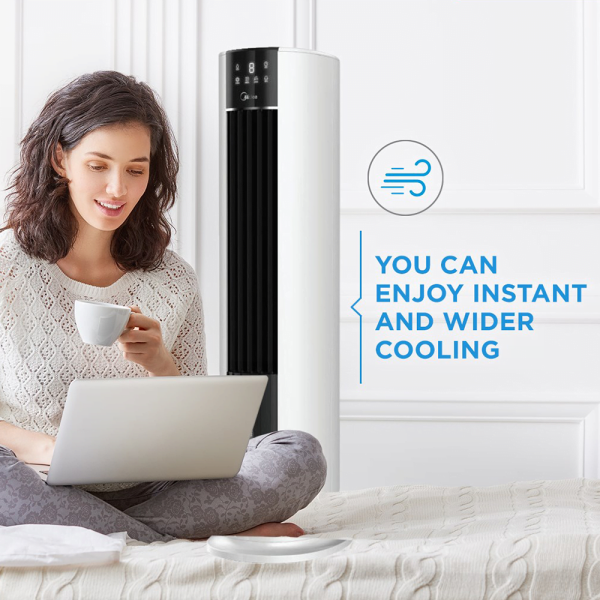 MIDEA 7L Slim Tower Air cooler With Remote Control MAC-107AR | Purifying Function - Image 6