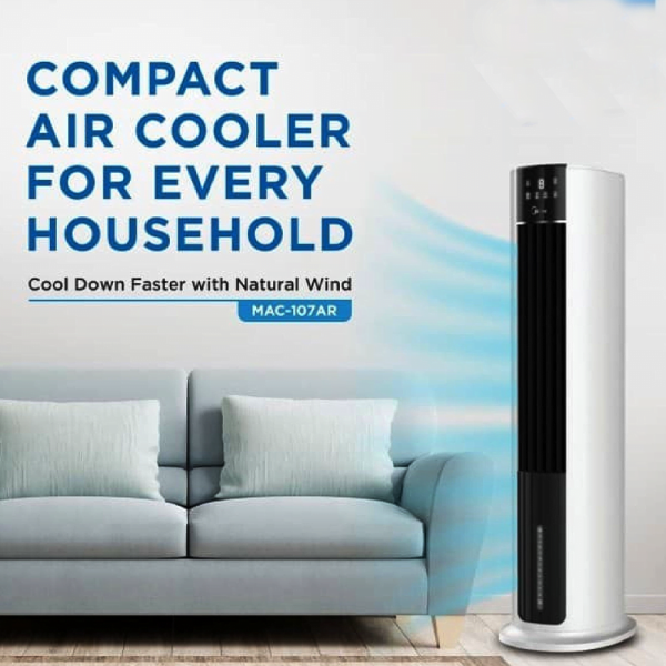 MIDEA 7L Slim Tower Air cooler With Remote Control MAC-107AR | Purifying Function - Image 8
