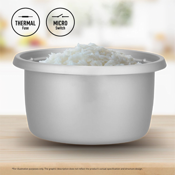 PANASONIC 1.8L Rice Cooker SR-Y18G (Random Color) | Rust Proof Stylish Durable Conventional - Image 3