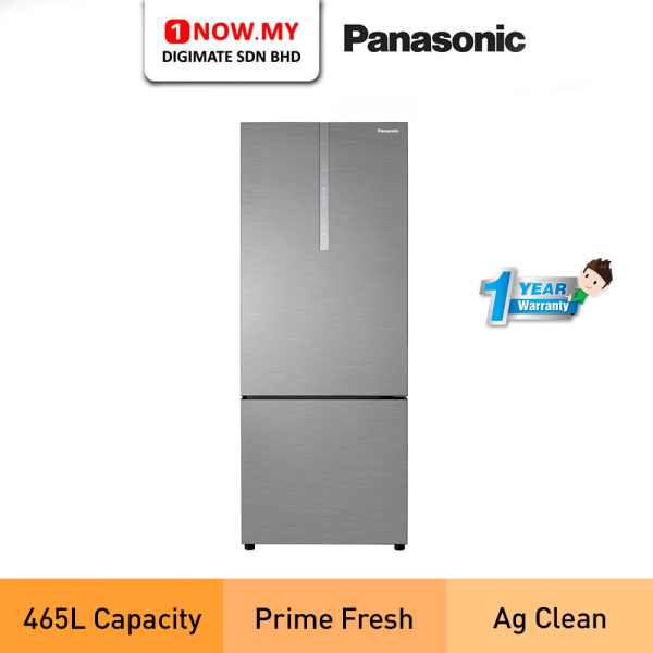 PANASONIC 465L Inverter 2-door Bottom Freezer Refrigerator NR-BX471CPSM | Steel Door Series Energy Saving