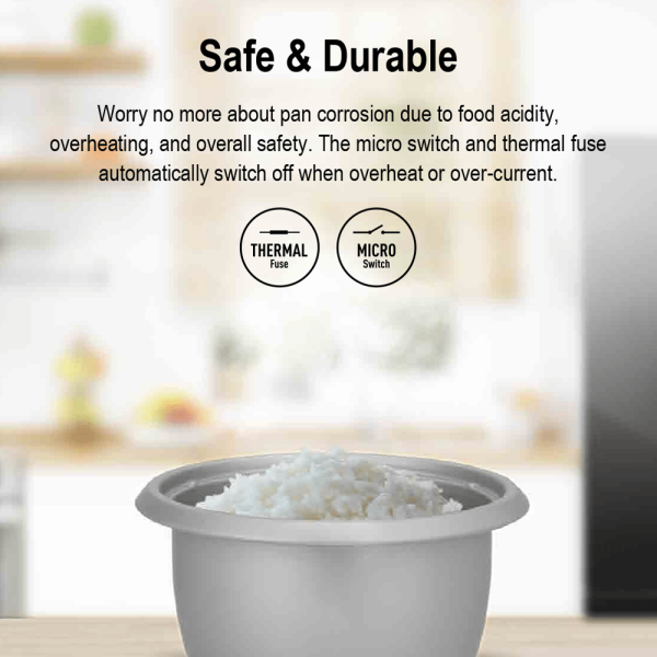 PANASONIC 1.8L Rice Cooker SR-Y18G (Random Color) | Rust Proof Stylish Durable Conventional - Image 6