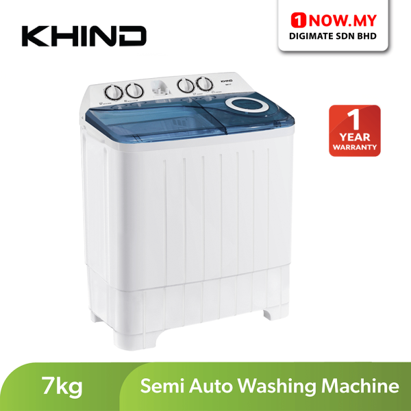 KHIND 7Kg Semi Auto Washing Machine WM717 | Powerful Cleaner Wash