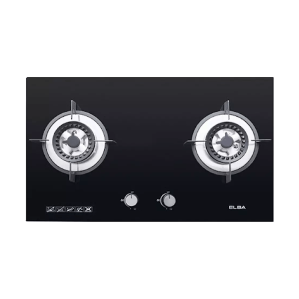 ELBA 2 Burners Gas Hob EGH-K8842G(BK) | Built-In High Quality Tempered Glass​​​​​​​ Stove - Image 2