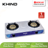KHIND 2 Burners Gas Cooker GC7125 | Automatic Piezo Ignition