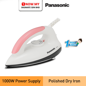 PANASONIC Non-Stick Dry Iron NI-317W | 1000W Polished Soleplate Lightweight