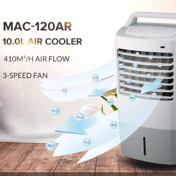 MIDEA 10L Air Cooler MAC-120AR | Air Purifier Humidifier Cooling Fan - Image 2