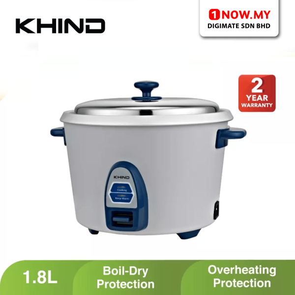 KHIND 1.8L Rice Cooker RC818N (Thermal Fuse Protection)