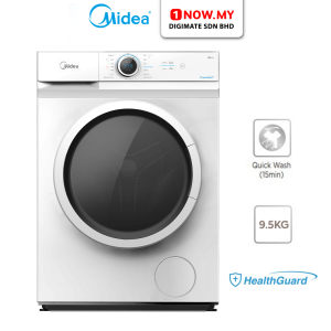 MIDEA 9.5kg Inverter Front Load Washer MF100W95B | Health Guard Self Clean