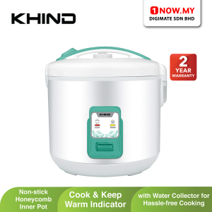 KHIND 1.8L Jar Rice Cooker RCJ188 | Non-stick Honeycomb Inner Pot