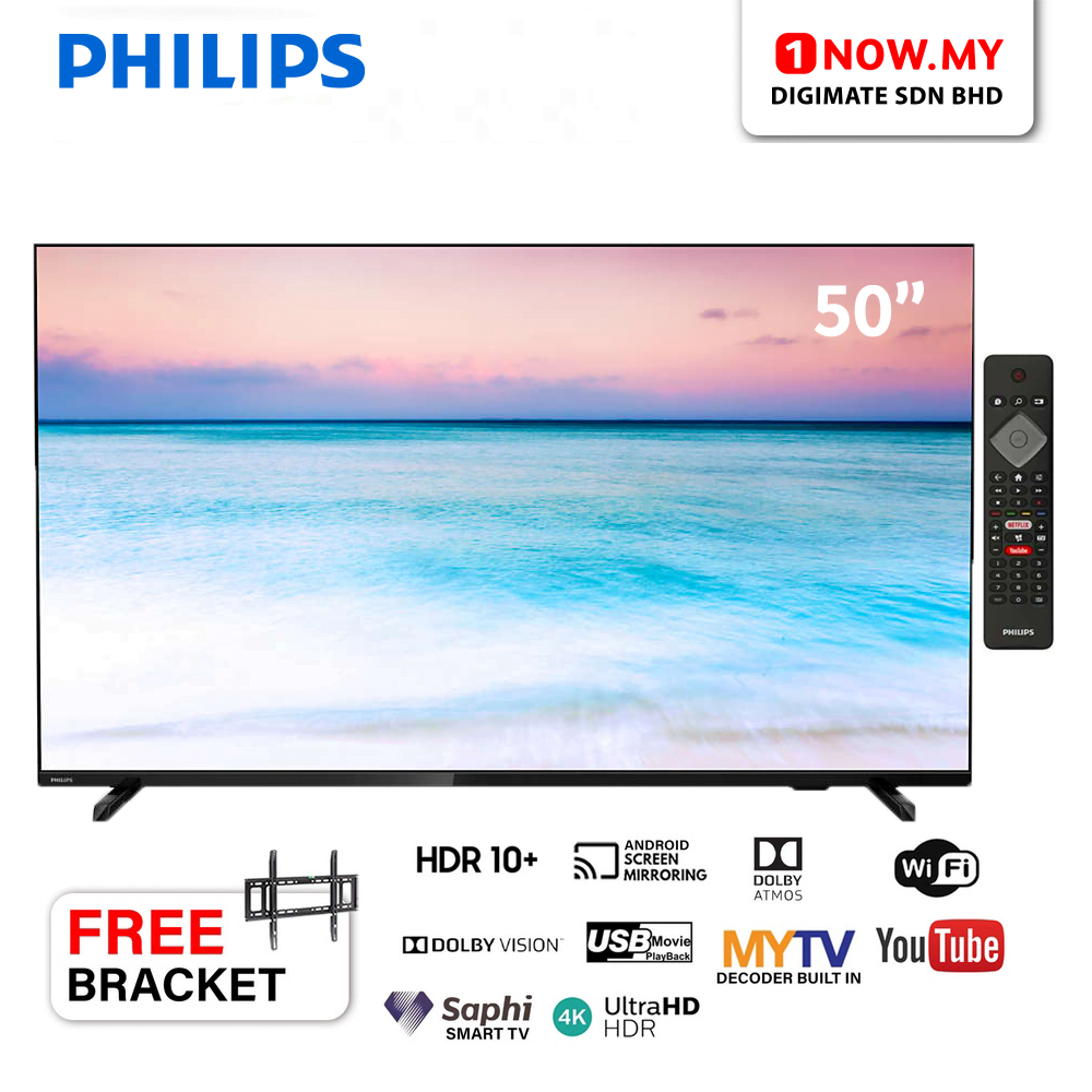 PHILIPS 50" 4K UHD LED Smart TV 50PUT6604 (with Pixel Precise Ultra HD ...