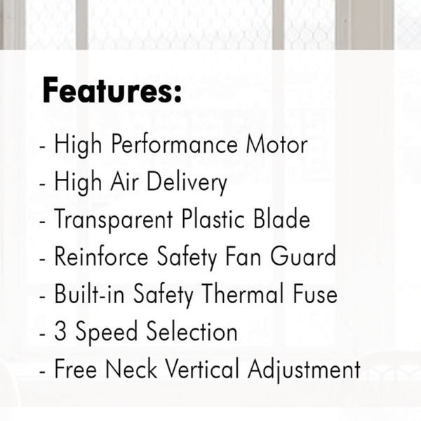 KHIND 12" Table Fan TF126SE (Reinforce Safety Fan Guard) - Image 5