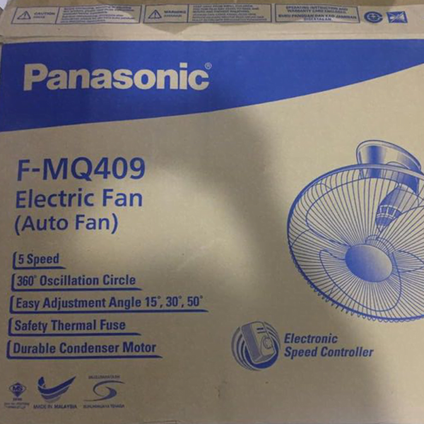 PANASONIC 16" Wall Fan F-MQ409 | Auto Fan Oscillation - Image 4