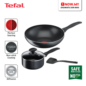 TEFAL COOK & CLEAN 4pcs Set Cookware B225S4 | Non-Stick Coating