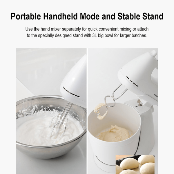 PANASONIC 5-Speed 3L Stand Mixer MK-GB3WSK | Detachable Hand Mixer - Image 6