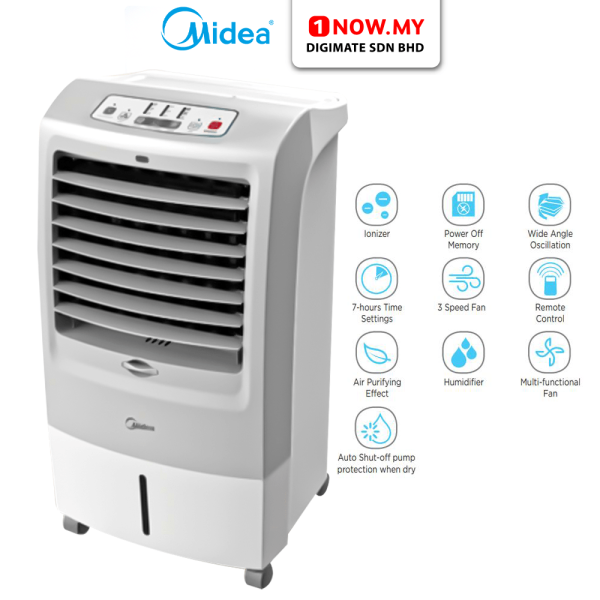 MIDEA 15L Air Cooler MAC-215F | Energy Efficient Ionizer Portable Cooling