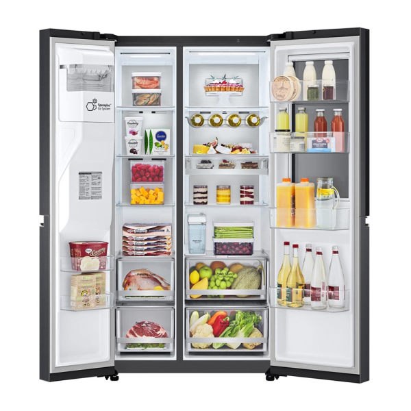 LG 635L Inverter Side-by-Side Refrigerator GC-X257CQES | InstaView Door-in-Door Matte Black Finish - Image 2