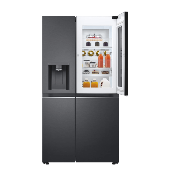 LG 635L Inverter Side-by-Side Refrigerator GC-X257CQES | InstaView Door-in-Door Matte Black Finish - Image 3