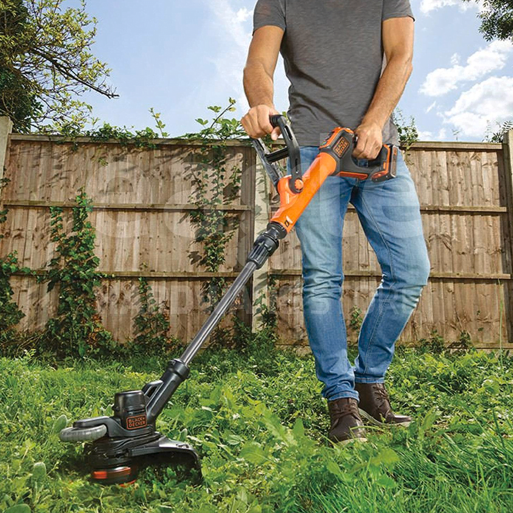 BLACK & DECKER STC1820EPCF 18V Cordless Grass Trimmer & Edge + CM100 Mower  Attachment Mesin Rumput (STC1820)