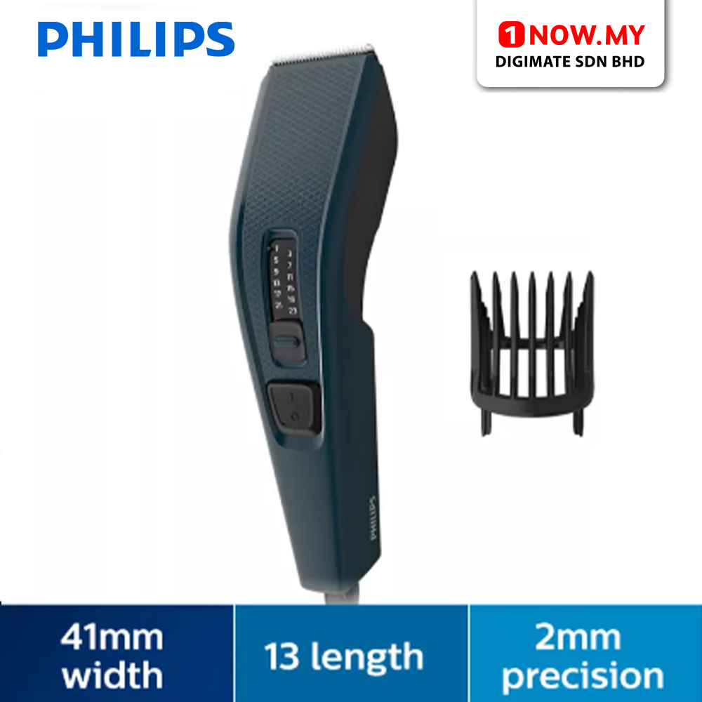 Philips Hair Clipper Series 3000 Corded Hair Clipper with 13 Length  Settings and Stainless Steel Blades, HC3505/15 