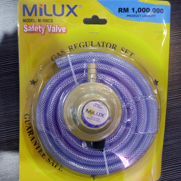 MILUX 1.5m Gas Regulator Set M-188CS | Comes with Safety Valve - Image 3