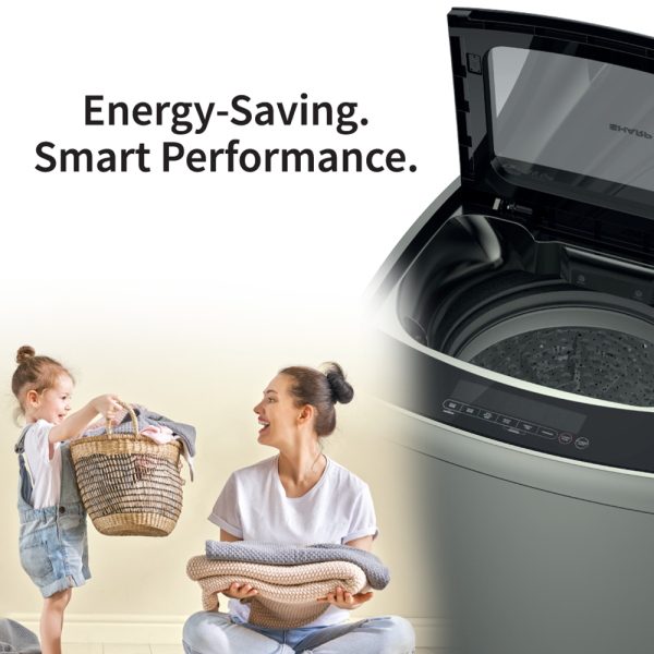 SHARP 10.5KG Top Load Washer ESX1021 | Intelligent Water Fall System - Image 5