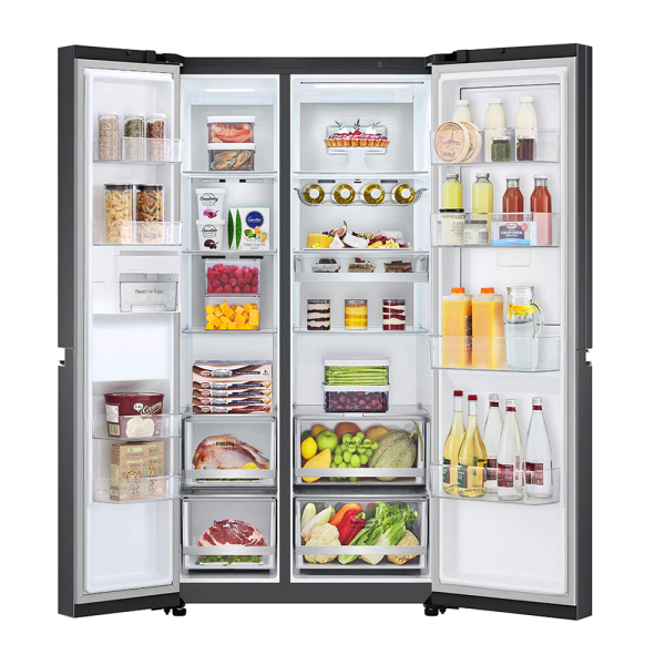 LG 655L Inverter Side-by-Side Refrigerator GC-M257CGFL | Door-in-Door, White Glass Finish - Image 4