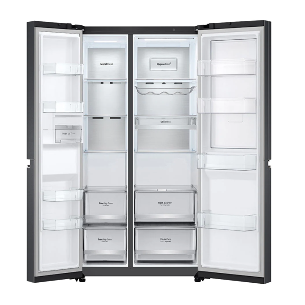 LG 655L Inverter Side-by-Side Refrigerator GC-M257CGFL | Door-in-Door, White Glass Finish - Image 3