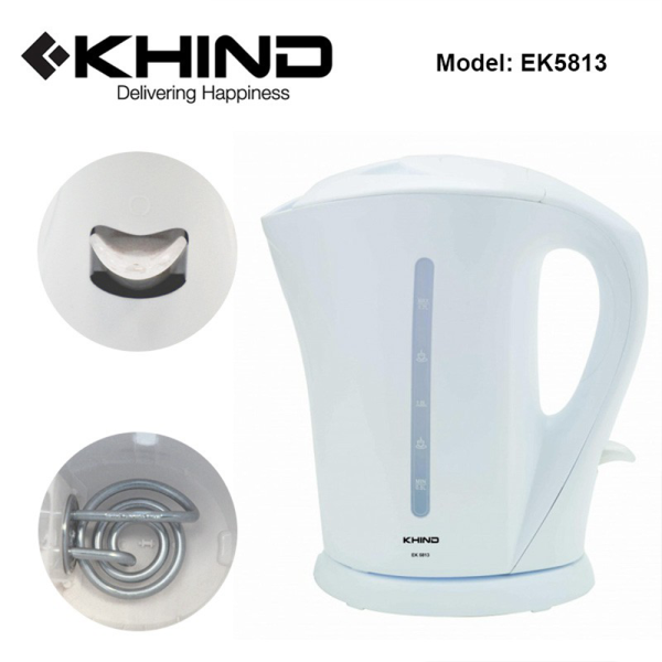 KHIND 1.7L White Electric Jug Kettle EK5813 | Cordless for Convenient Use - Image 4