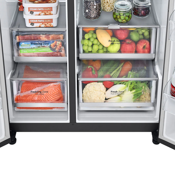 LG 655L Inverter Side-by-Side Refrigerator GC-M257CGFL | Door-in-Door, White Glass Finish - Image 5