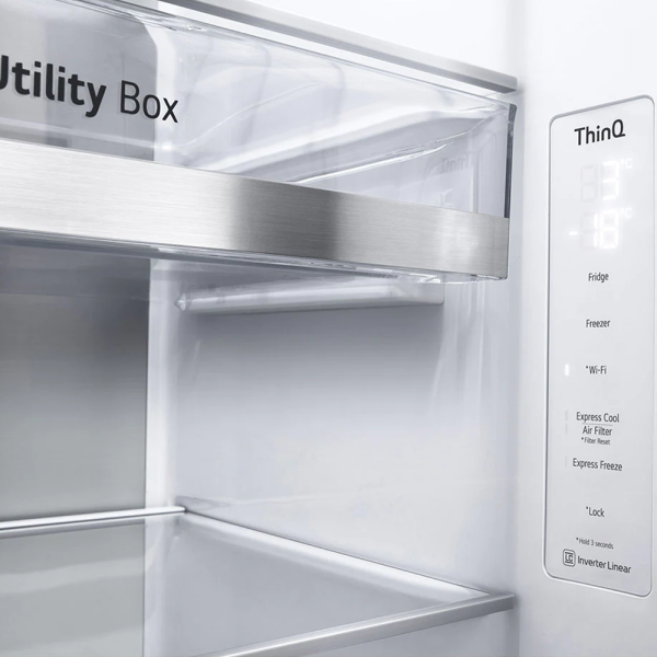 LG 655L Inverter Side-by-Side Refrigerator GC-M257CGFL | Door-in-Door, White Glass Finish - Image 7