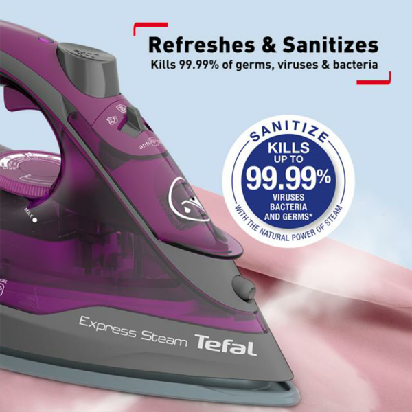 TEFAL 2600W Express Steam Iron FV2843M0 - Image 3