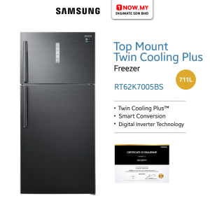 SAMSUNG 620L Inverter Top Mount Freezer Refrigerator RT62K7005BS | Twin Cooling Plus