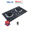 MILUX 2 Burners Gas Hob MGH-F266L | Easy Cleaning Tempered Glass