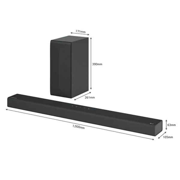 LG 3.1ch Audio Sound Bar S65Q | 420W High Res DTS Virtual:X - Image 3