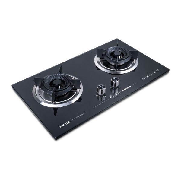 MILUX 2 Burners Gas Hob MGH-F266L | Easy Cleaning Tempered Glass - Image 2