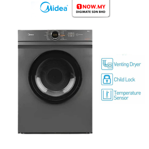 MIDEA 7kg Front Load Vented Dryer MD100A70 | Titanium Gray Performance Health Guard