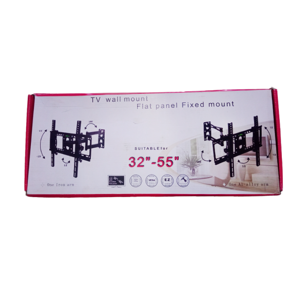 32" - 55" TV Wall Bracket 3255RED | Single Armed Flat Panel Fixed Wall Mount - Image 3