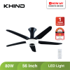 KHIND 56" Ceiling Fan CF5602RL | Convenient Efficient LED Light With Remote Control