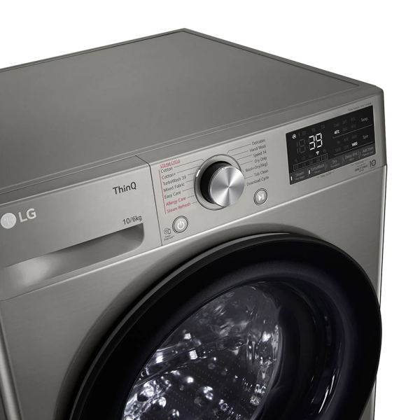 LG 10/6kg Inverter Front Load Washer Dryer FV1410H3P | Smart Energy Saving AI Direct Drive Steam - Image 4