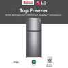 LG 202L Inverter Top Freezer Refrigerator GN-B202SQBB | Multi Air Flow Smart Compressor