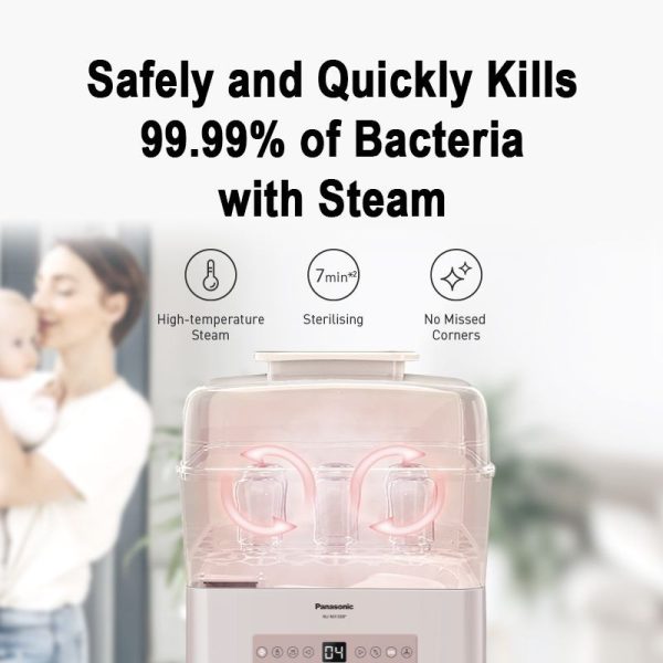 PANASONIC Baby Bottle Steam Steriliser and Dryer NU-MX100PMPQ | Safe Multifunctional BPA-Free - Image 4